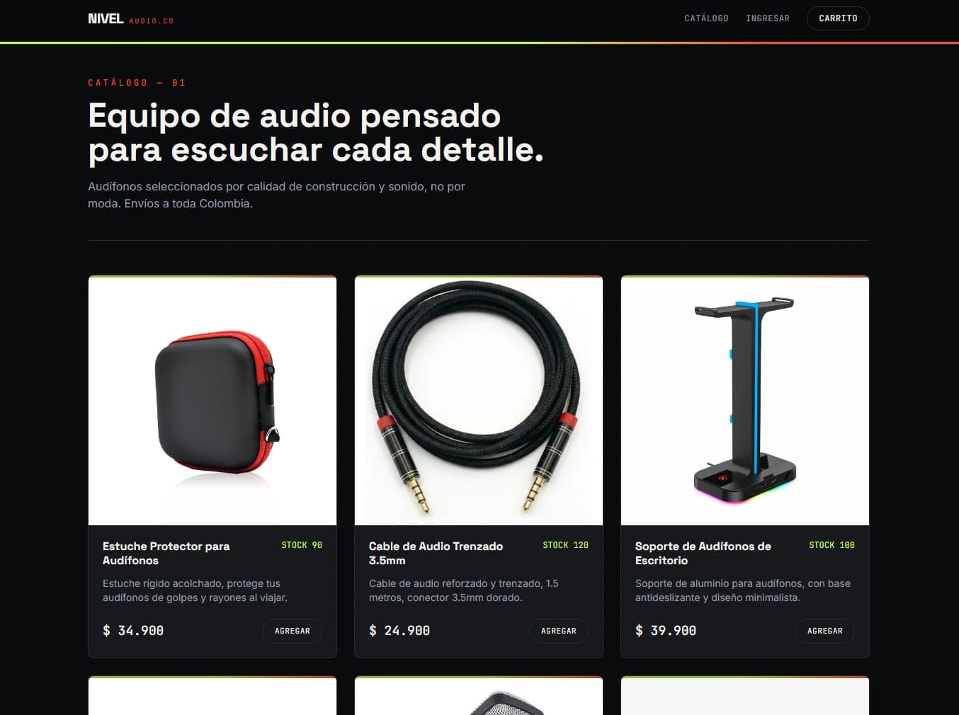 NIVEL Audio — catálogo