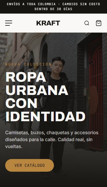 Kraft Urban Wear — banner de portada